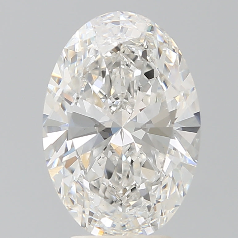 4.29 Carat Oval Lab Diamond with  Cut Diamond in 14KT  view 1
