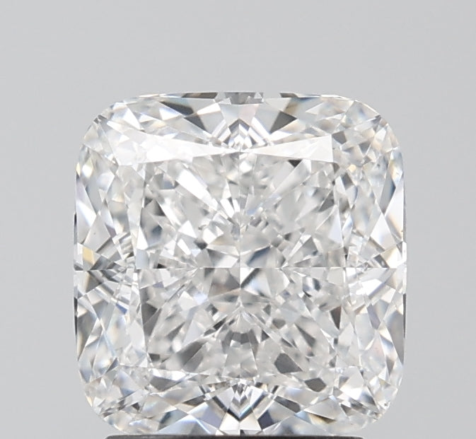 2.58 Carat Cushion Lab Diamond with  Cut Diamond in 14KT  view 1
