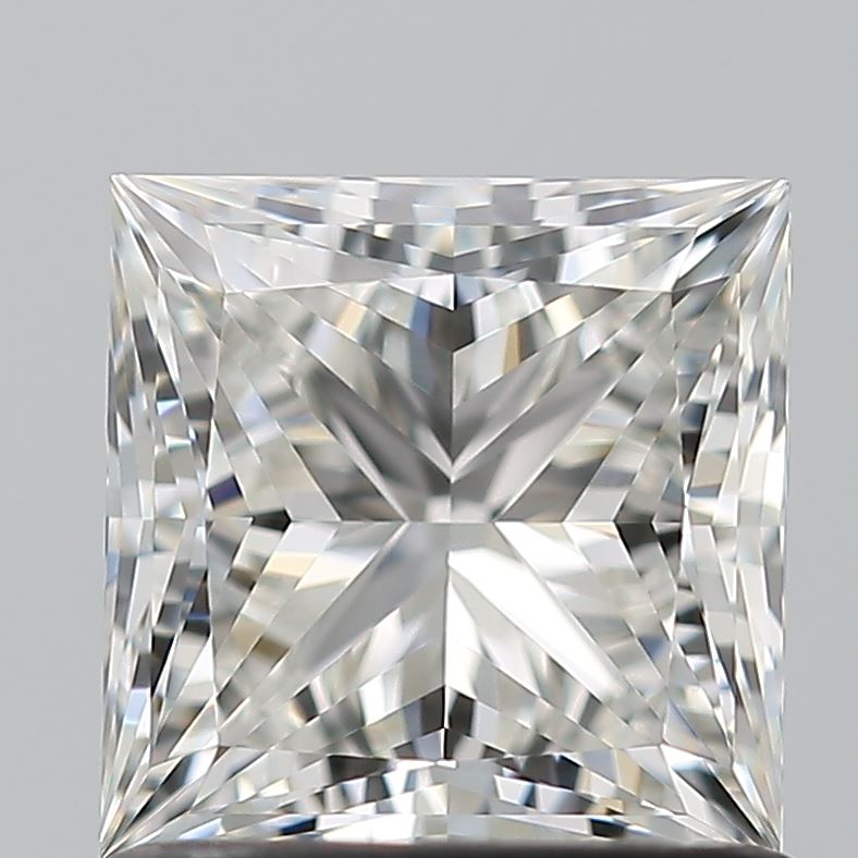 1.01 Carat Princess Natural Diamond with  Cut Diamond in 14KT  view 1

