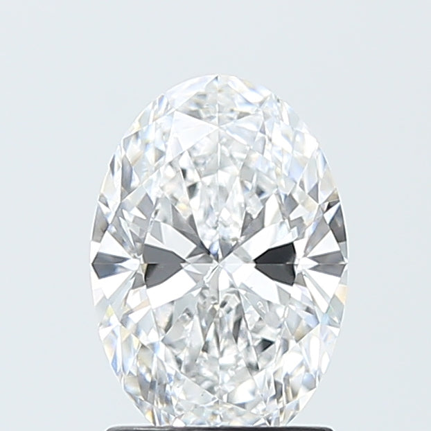 1.59 Carat Oval Lab Diamond with  Cut Diamond in 14KT  view 1
