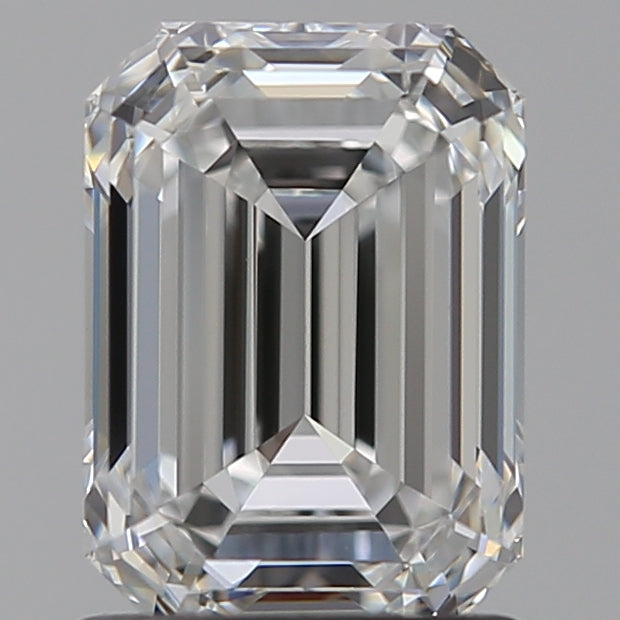 1.51 Carat Emerald Lab Diamond with  Cut Diamond in 14KT  view 1

