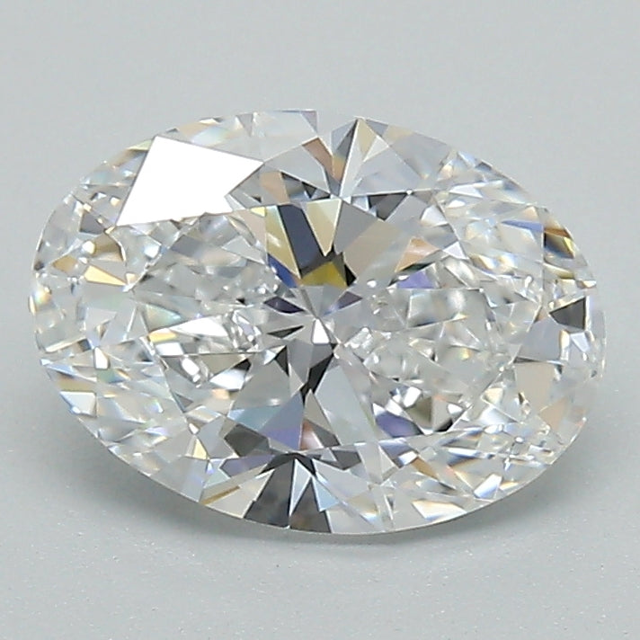 1.54 Carat Oval Lab Diamond with  Cut Diamond in 14KT  view 1
