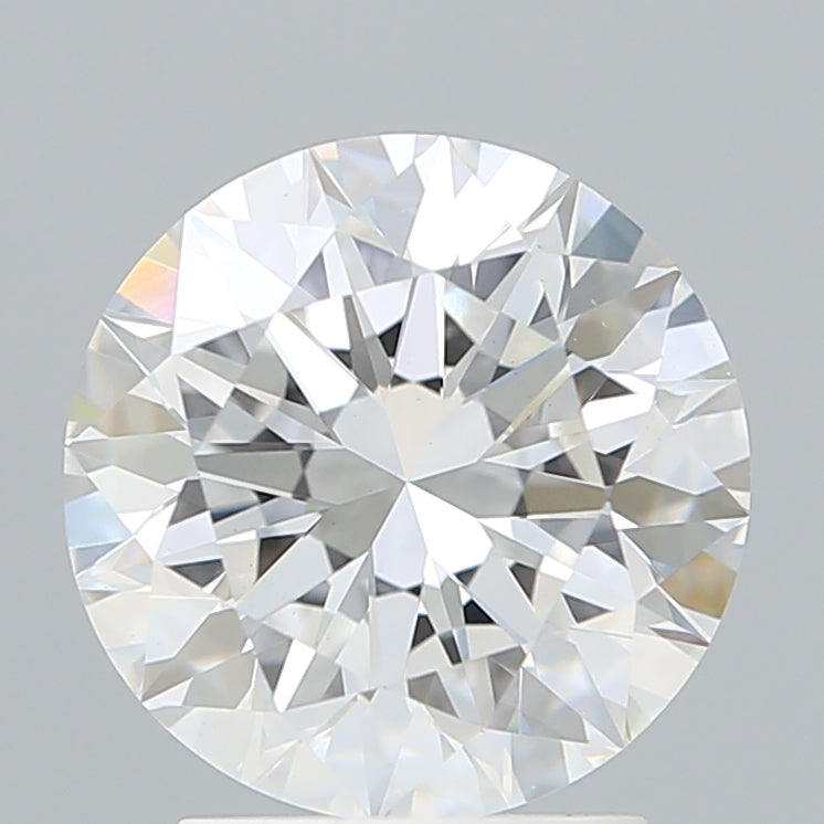 2.55 Carat Round Lab Diamond with  Cut Diamond in 14KT  view 1

