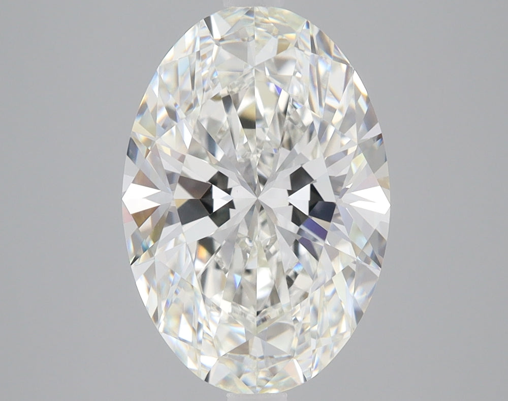 4.13 Carat Oval Lab Diamond with  Cut Diamond in 14KT  view 1
