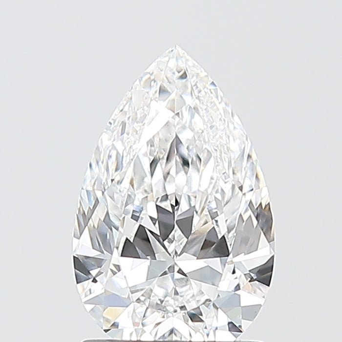 1.5 Carat Pear Lab Diamond with  Cut Diamond in 14KT  view 1
