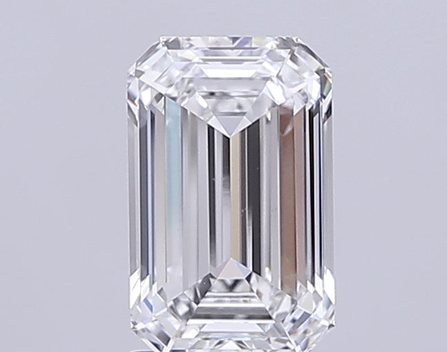 3.07 Carat Emerald Lab Diamond with  Cut Diamond in 14KT  view 1
