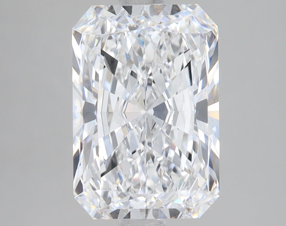 3.24 Carat Radiant Lab Diamond with  Cut Diamond in 14KT  view 1
