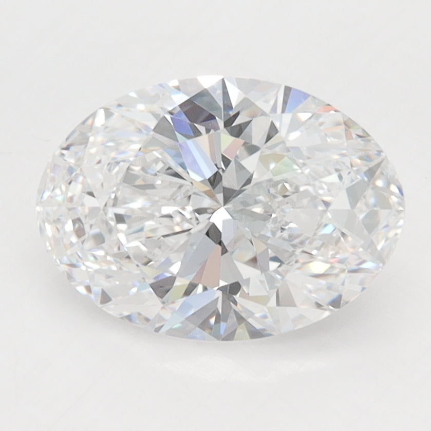 2.01 Carat Oval Lab Diamond with  Cut Diamond in 14KT  view 1

