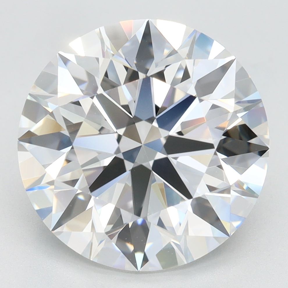 4.16 Carat Round Lab Diamond with  Cut Diamond in 14KT  view 1
