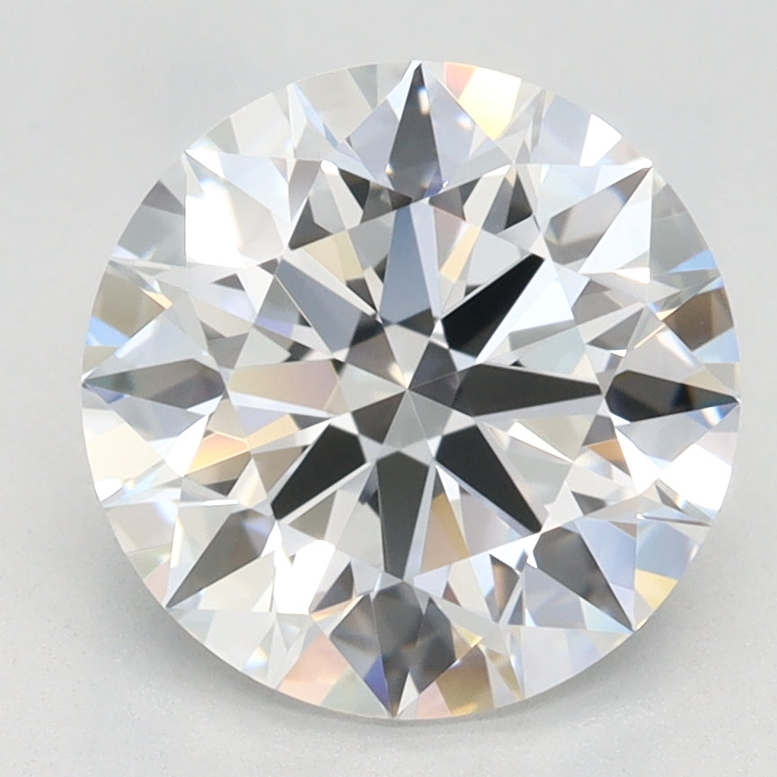 2.52 Carat Round Lab Diamond with  Cut Diamond in 14KT  view 1
