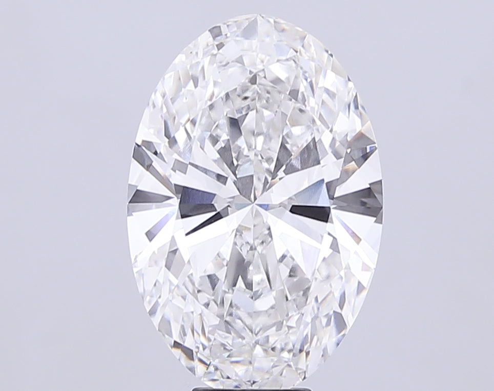 11.03 Carat Oval Lab Diamond with  Cut Diamond in 14KT  view 1
