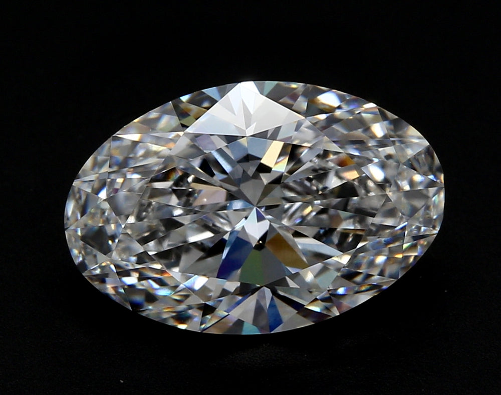 1.92 Carat Oval Lab Diamond with  Cut Diamond in 14KT  view 1
