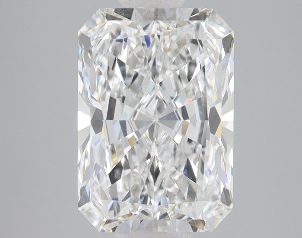 3.09 Carat Radiant Lab Diamond with  Cut Diamond in 14KT  view 1
