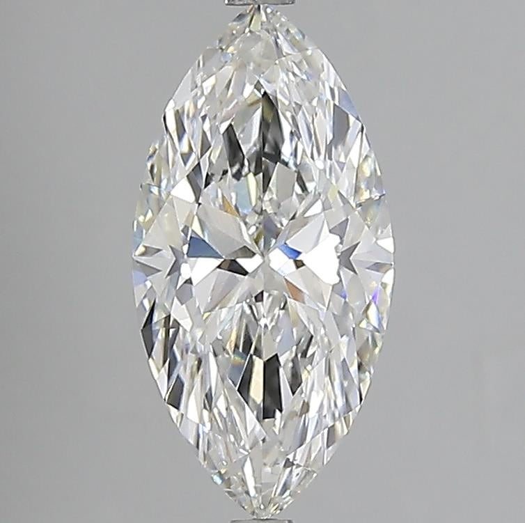 4.0 Carat Marquise Lab Diamond with  Cut Diamond in 14KT  view 1
