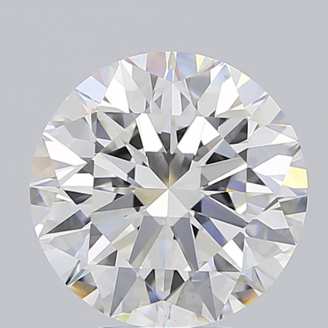 5.0 Carat Round Lab Diamond with  Cut Diamond in 14KT  view 1
