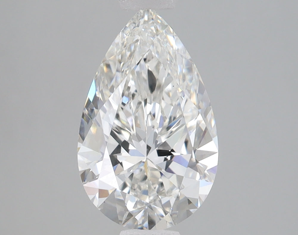 1.56 Carat Pear Lab Diamond with  Cut Diamond in 14KT  view 1
