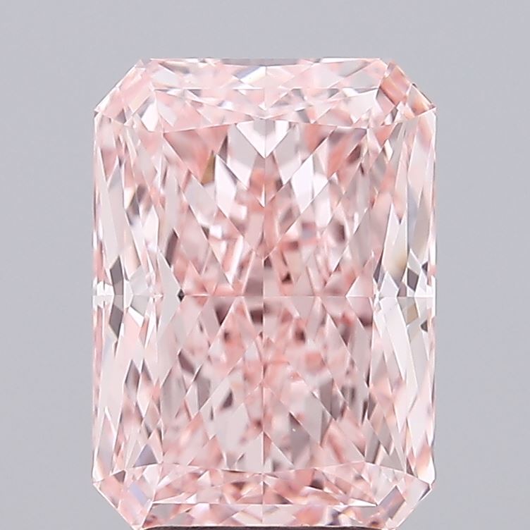 3.01 Carat Radiant Lab Diamond with  Cut Diamond in 14KT  view 1
