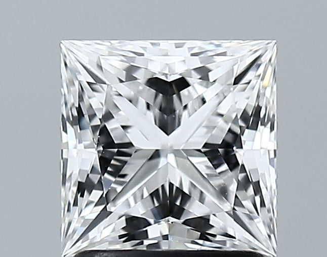 1.58 Carat Princess Lab Diamond with  Cut Diamond in 14KT  view 1
