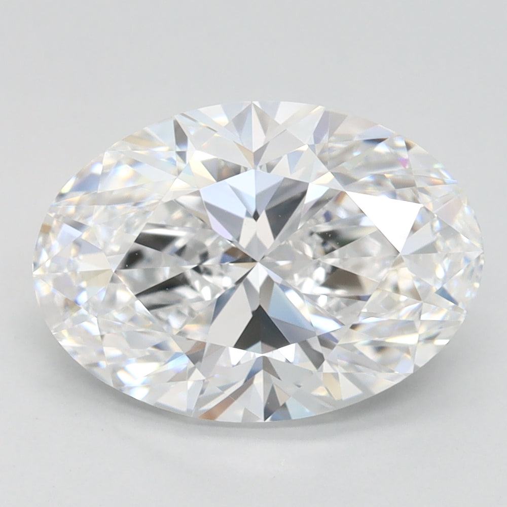 3.0 Carat Oval Lab Diamond with  Cut Diamond in 14KT  view 1
