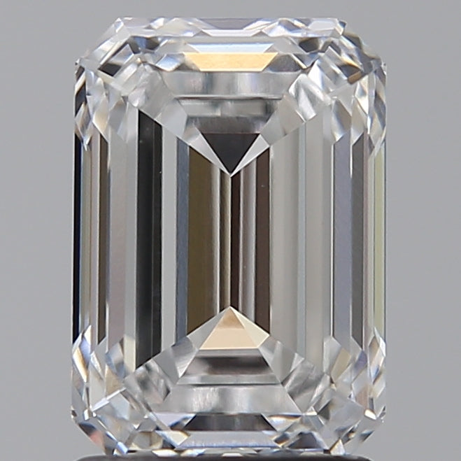 2.04 Carat Emerald Lab Diamond with  Cut Diamond in 14KT  view 1
