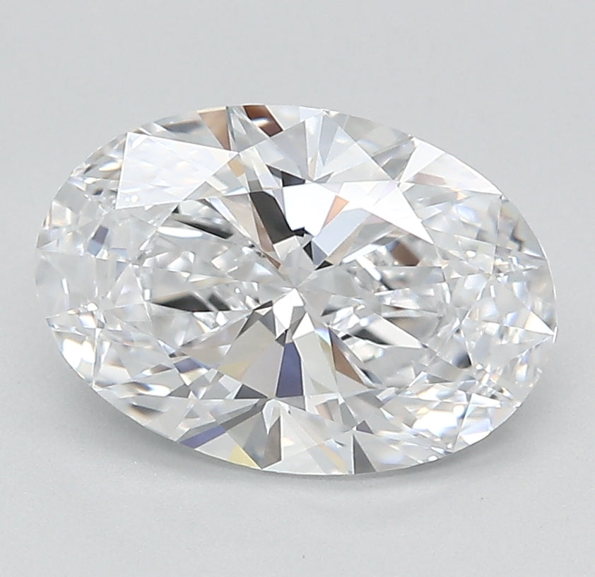 2.15 Carat Oval Lab Diamond with  Cut Diamond in 14KT  view 1
