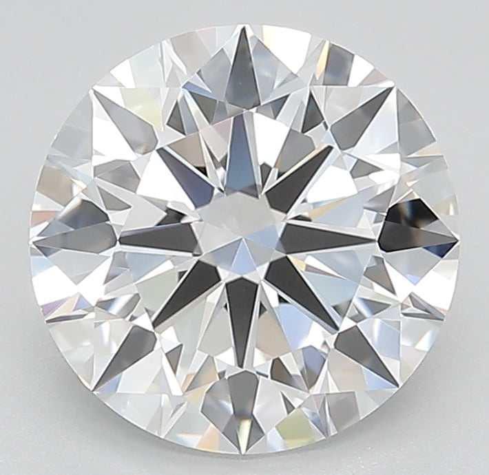 3.01 Carat Round Lab Diamond with  Cut Diamond in 14KT  view 1
