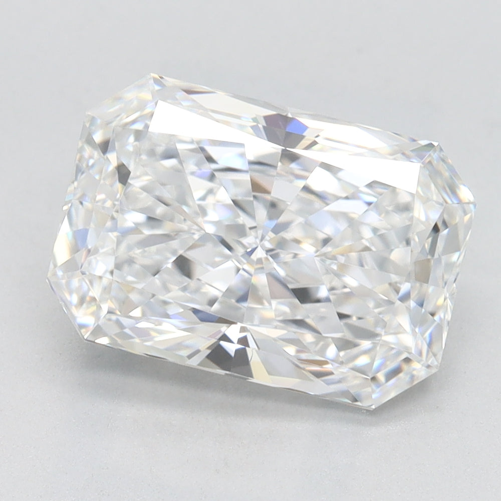 3.02 Carat Radiant Lab Diamond with  Cut Diamond in 14KT  view 1
