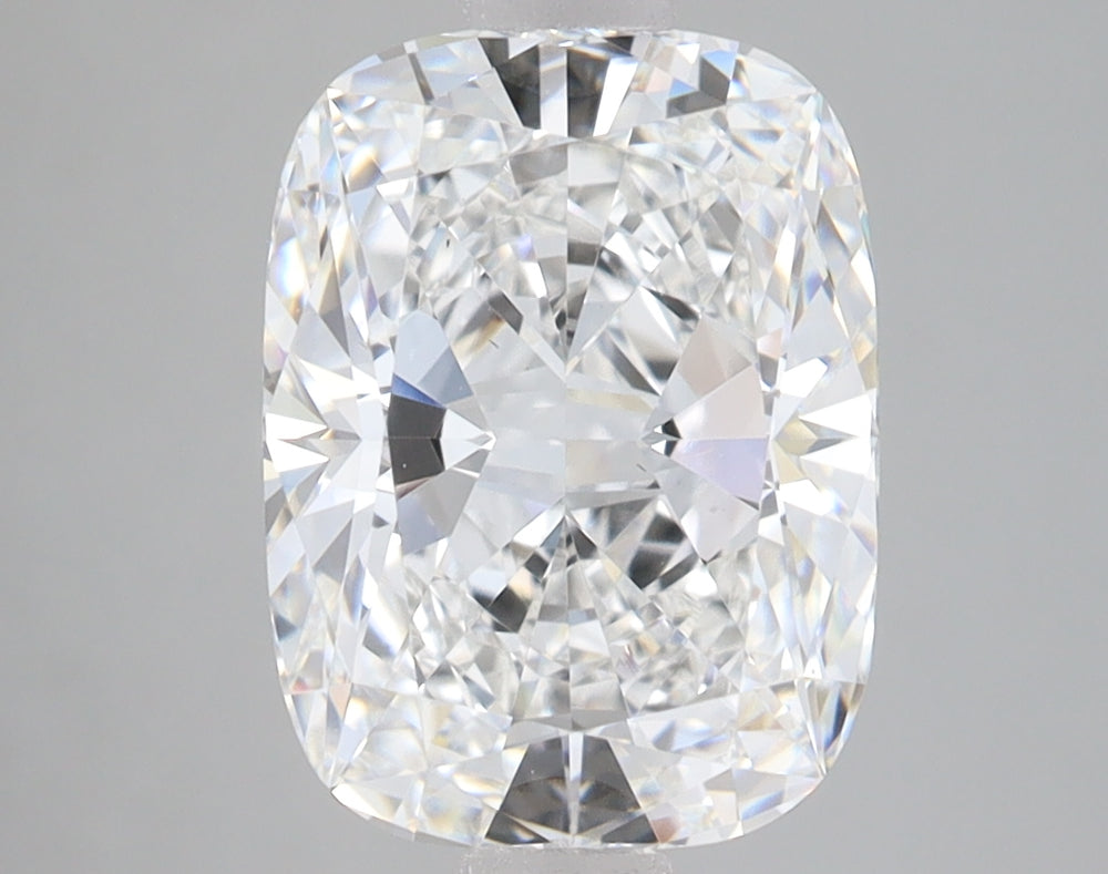 3.53 Carat Cushion Lab Diamond with  Cut Diamond in 14KT  view 1
