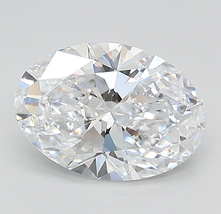 1.54 Carat Oval Lab Diamond with  Cut Diamond in 14KT  view 1
