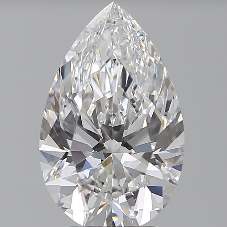 3.55 Carat Pear Lab Diamond with  Cut Diamond in 14KT  view 1
