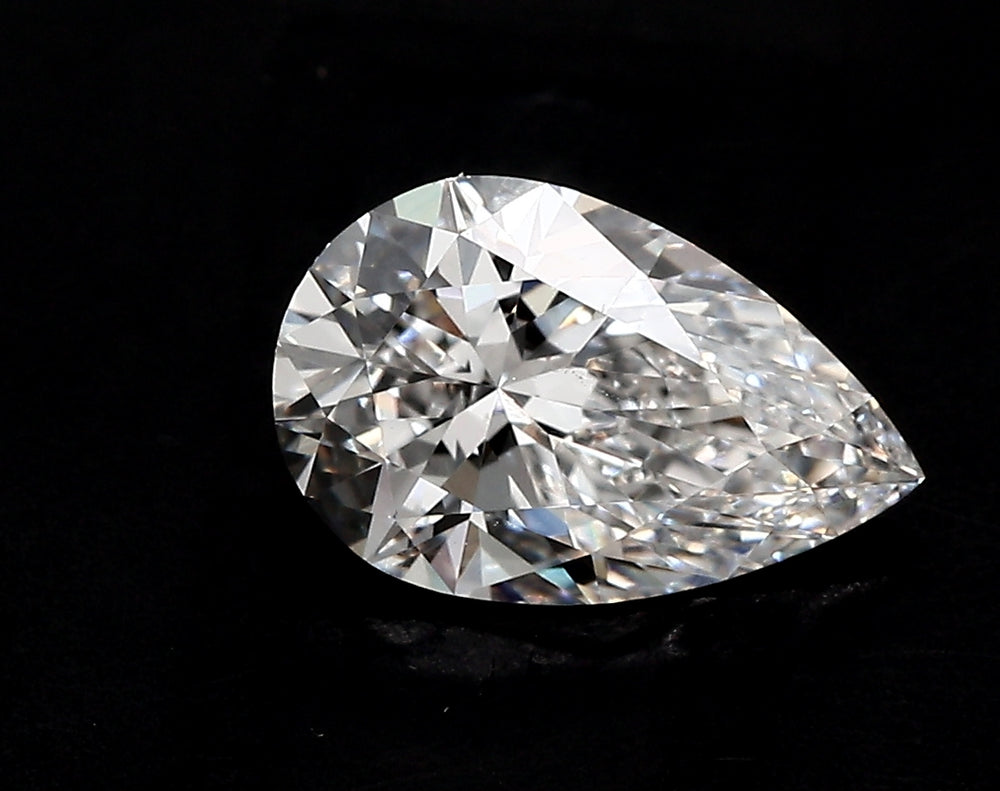 3.01 Carat Pear Lab Diamond with  Cut Diamond in 14KT  view 1
