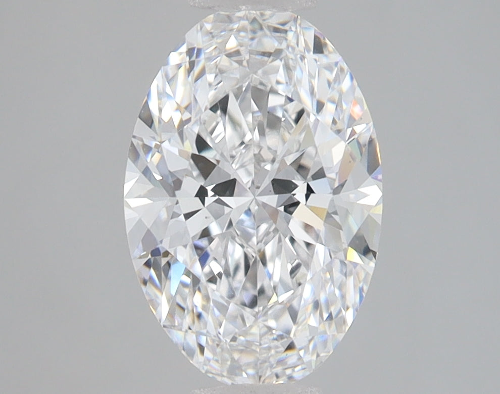 2.0 Carat Oval Lab Diamond with  Cut Diamond in 14KT  view 1
