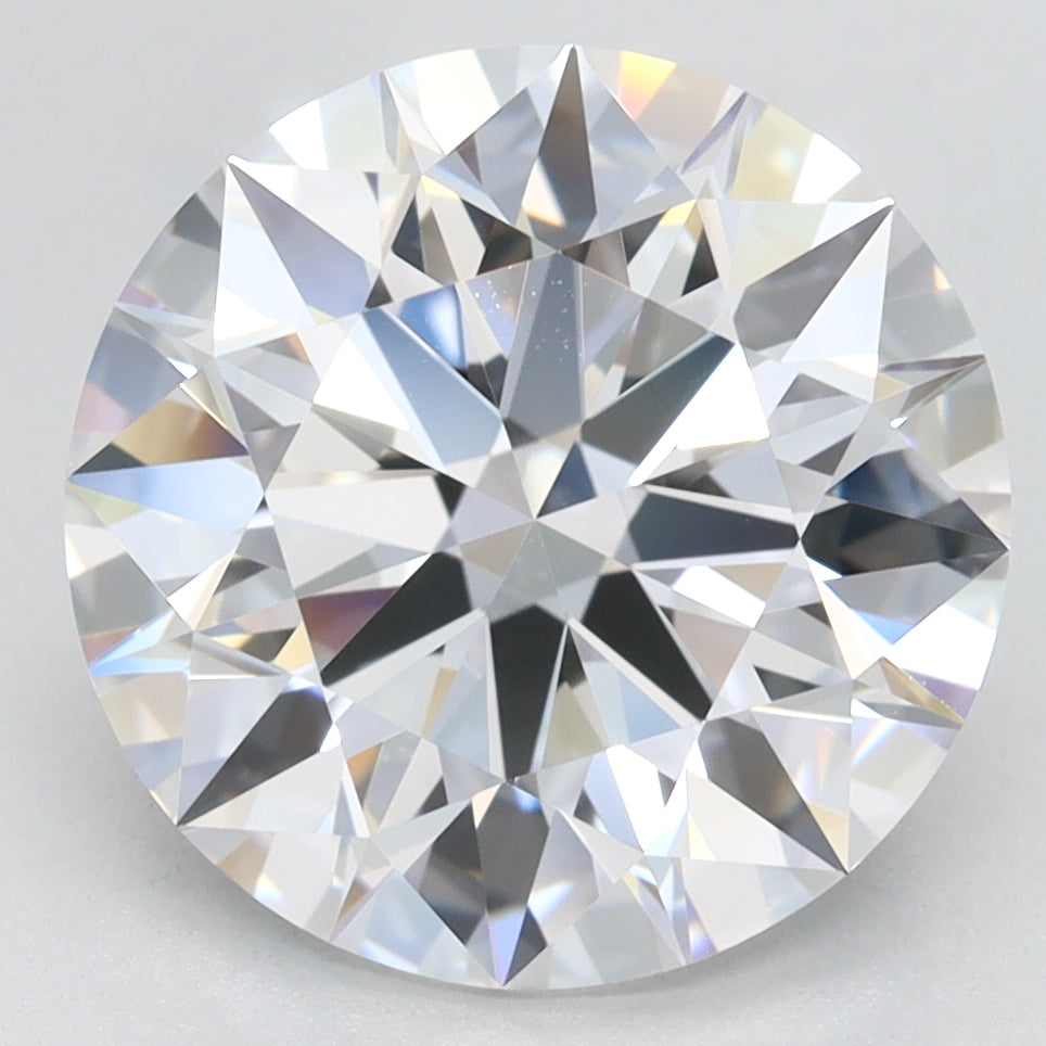 4.13 Carat Round Lab Diamond with  Cut Diamond in 14KT  view 1
