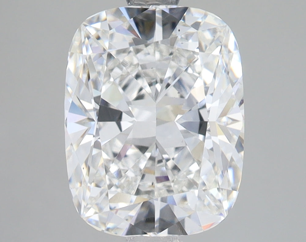 2.92 Carat Cushion Lab Diamond with  Cut Diamond in 14KT  view 1

