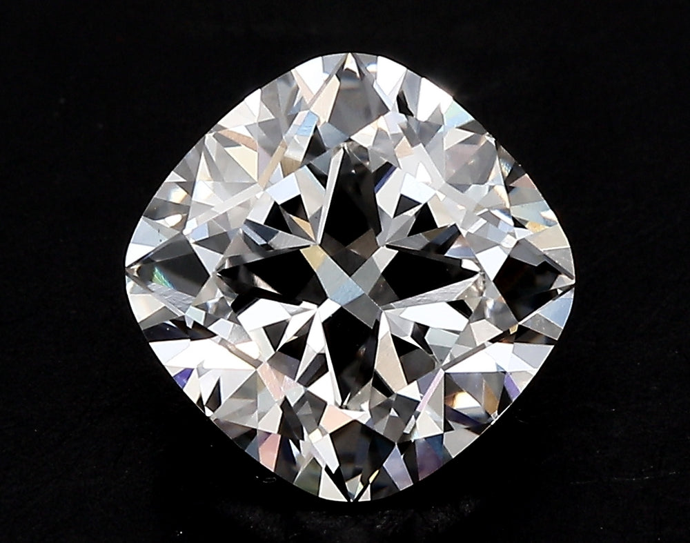 2.51 Carat Cushion Lab Diamond with  Cut Diamond in 14KT  view 1
