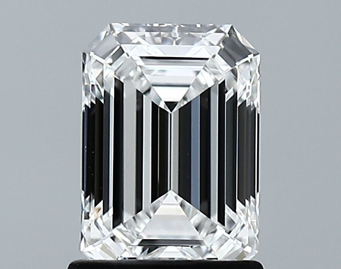 1.27 Carat Emerald Lab Diamond with  Cut Diamond in 14KT  view 1
