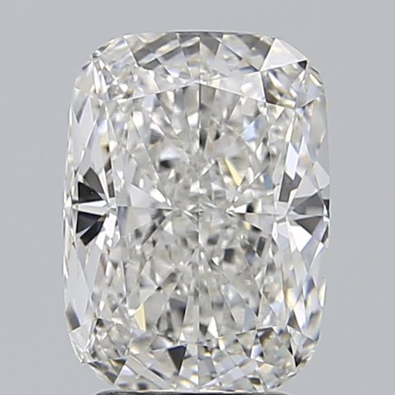 3.31 Carat Cushion Lab Diamond with  Cut Diamond in 14KT  view 1
