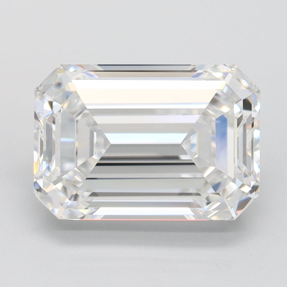 3.31 Carat Emerald Lab Diamond with  Cut Diamond in 14KT  view 1
