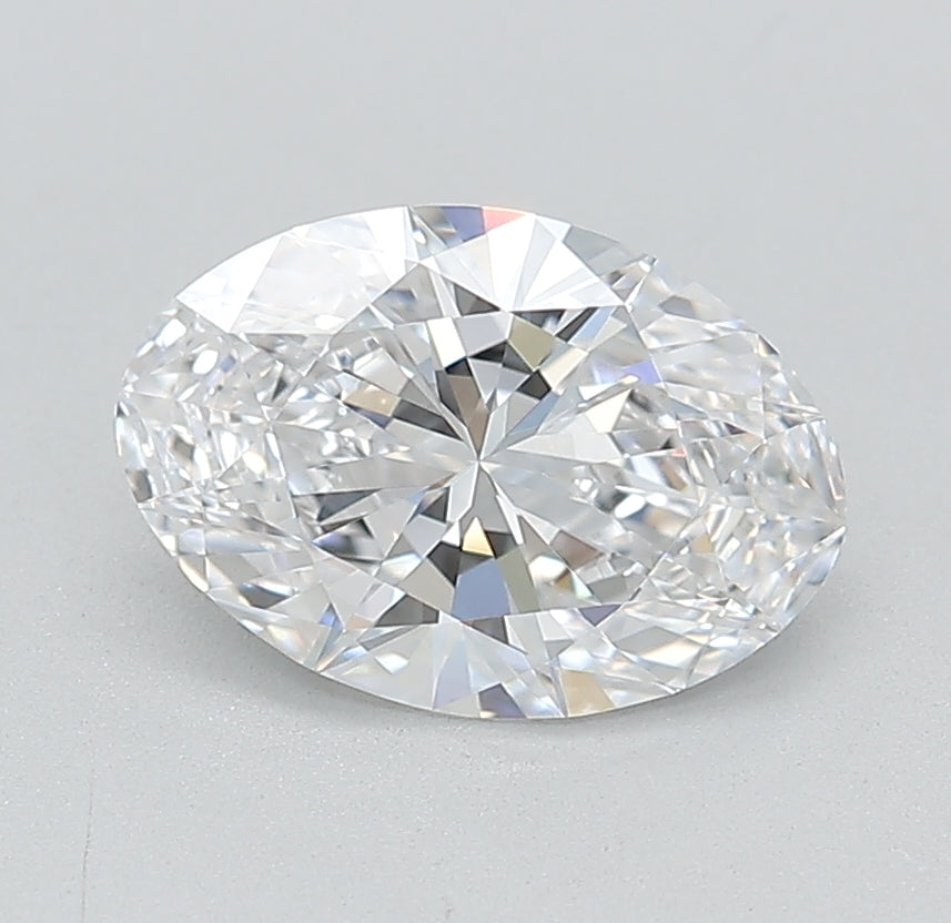 1.59 Carat Oval Lab Diamond with  Cut Diamond in 14KT  view 1
