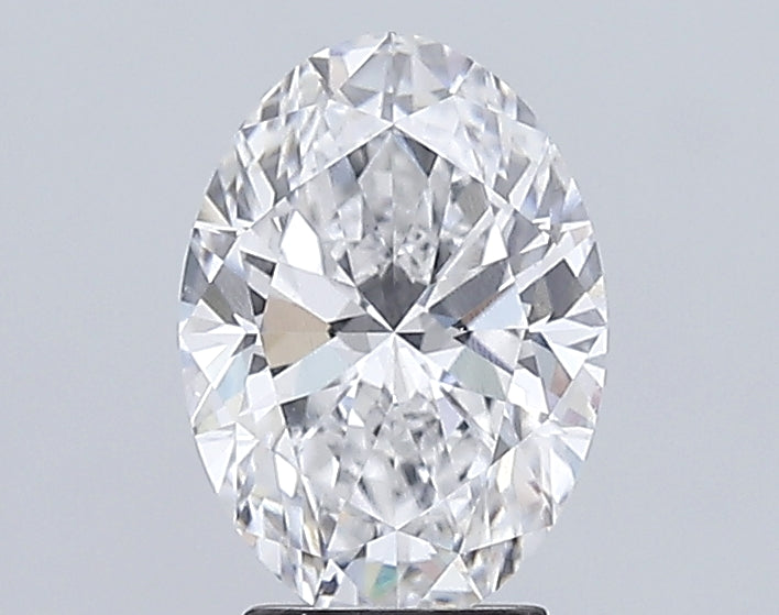 3.5 Carat Oval Lab Diamond with  Cut Diamond in 14KT  view 1
