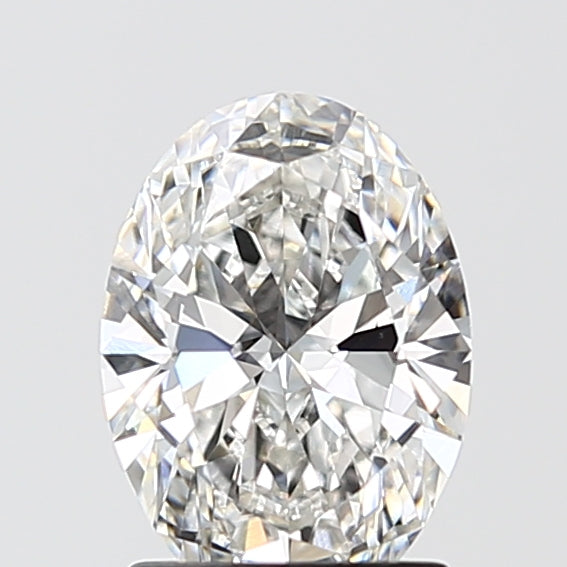 1.52 Carat Oval Lab Diamond with  Cut Diamond in 14KT  view 1
