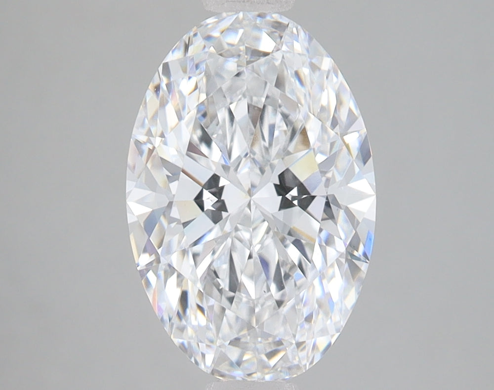 2.65 Carat Oval Lab Diamond with  Cut Diamond in 14KT  view 1
