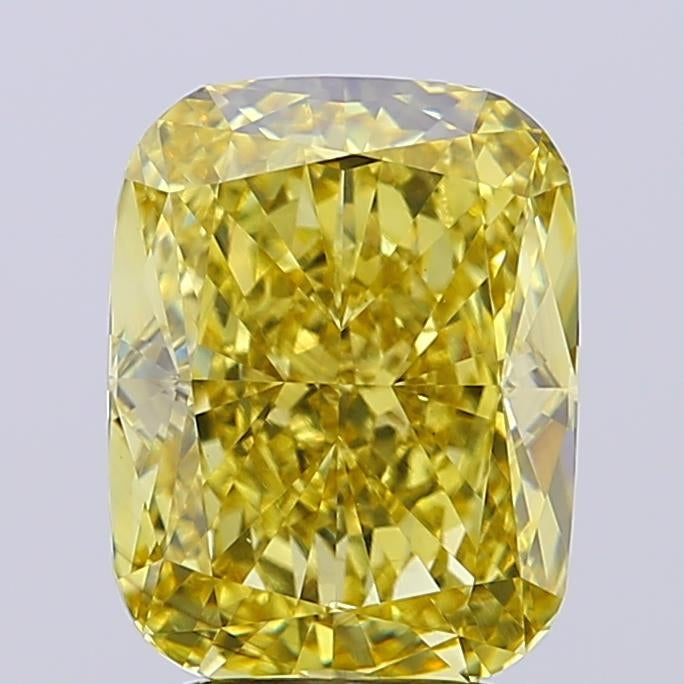4.56 Carat Cushion Lab Diamond with  Cut Diamond in 14KT  view 1
