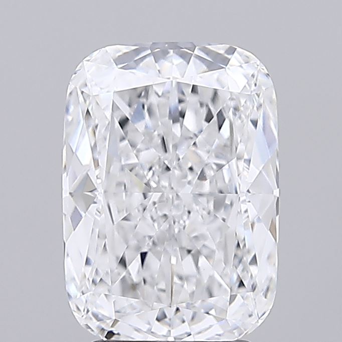 3.89 Carat Cushion Lab Diamond with  Cut Diamond in 14KT  view 1
