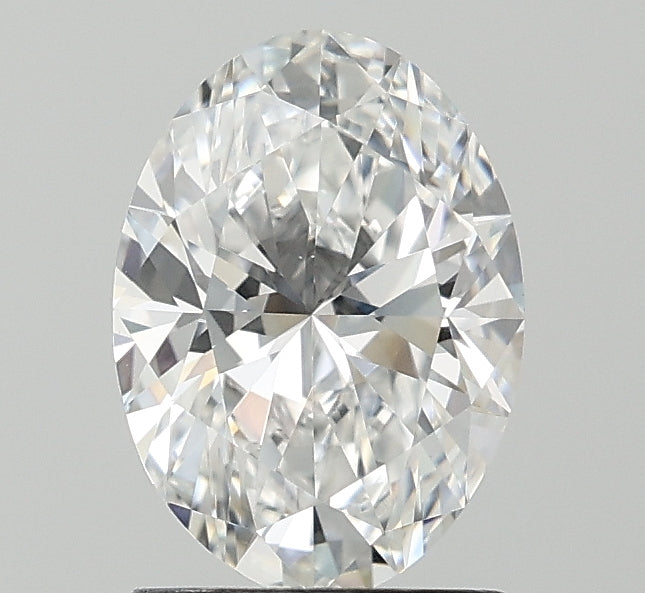 1.51 Carat Oval Lab Diamond with  Cut Diamond in 14KT  view 1

