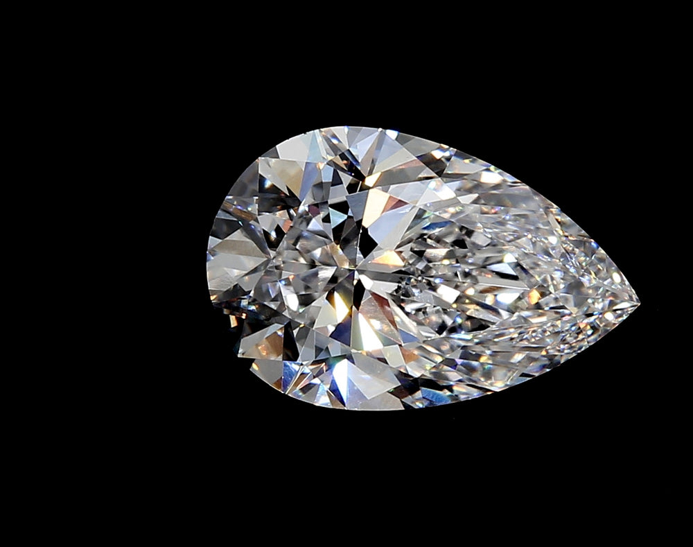 2.07 Carat Pear Lab Diamond with  Cut Diamond in 14KT  view 1
