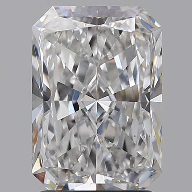 2.1 Carat Radiant Lab Diamond with  Cut Diamond in 14KT  view 1
