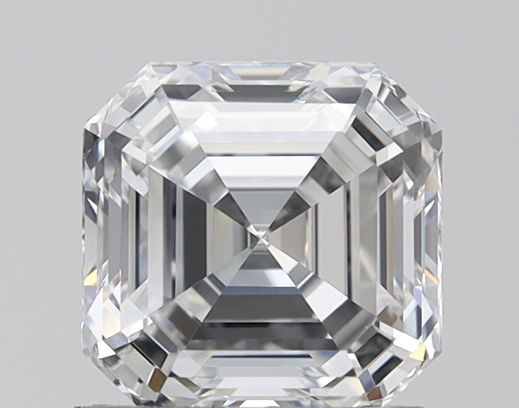 1.59 Carat Asscher Lab Diamond with  Cut Diamond in 14KT  view 1
