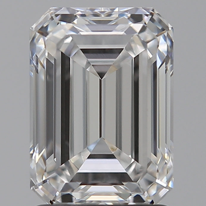2.03 Carat Emerald Lab Diamond with  Cut Diamond in 14KT  view 1
