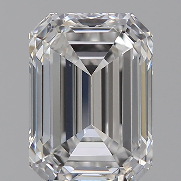 1.54 Carat Emerald Lab Diamond with  Cut Diamond in 14KT  view 1
